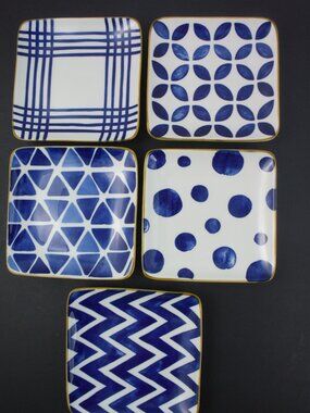 Tapas Appetizer Dessert Plates Set of 5